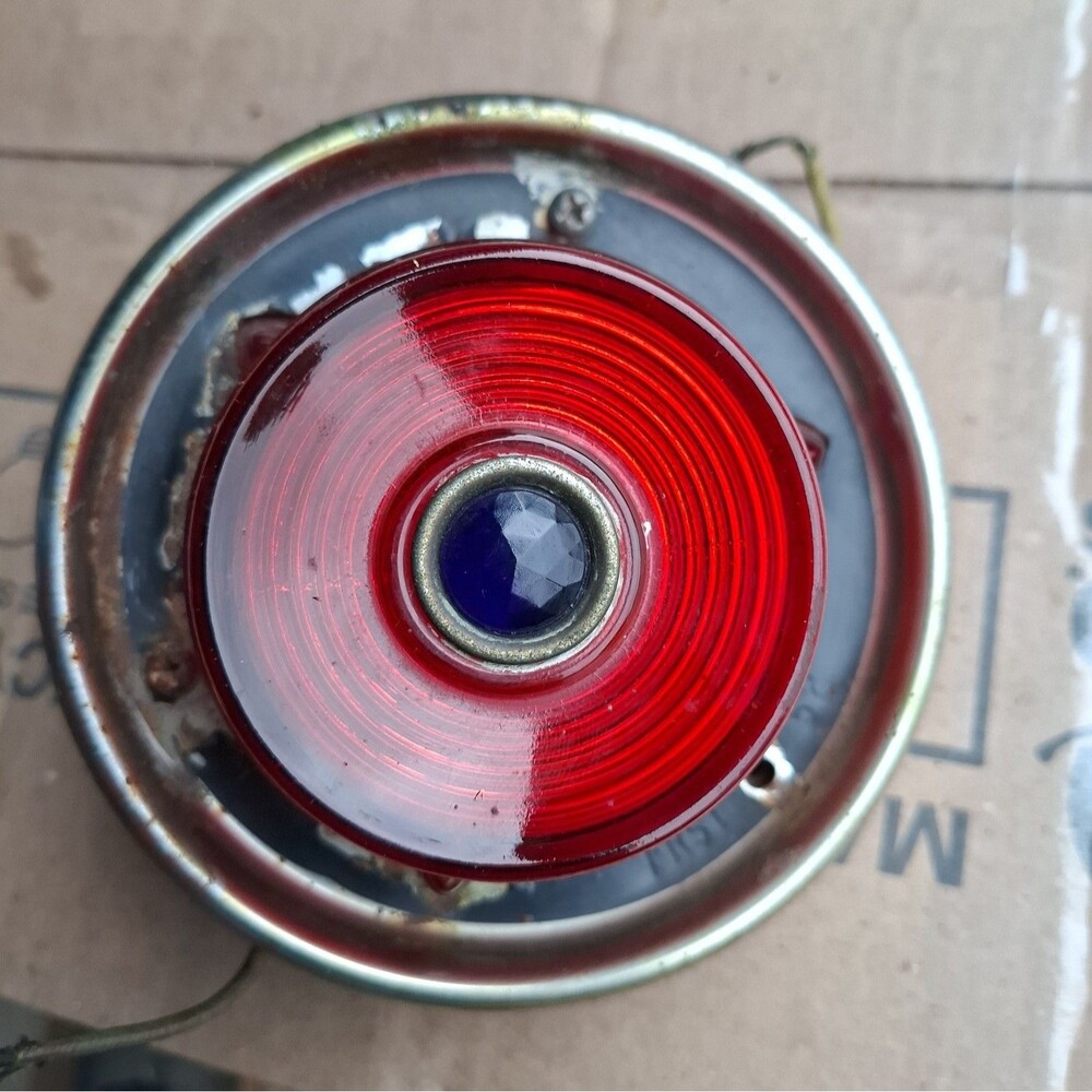 Original OEM 1952 Ford Tail Light Lamp Assembly Chrome Bezel FRST-52